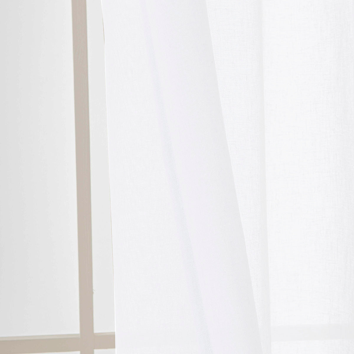 Κουρτίνα Γάζα Μονόχρωμη με 8 Μεταλλικούς Κρίκους Fit Art 8447 140x270εκ Λευκό