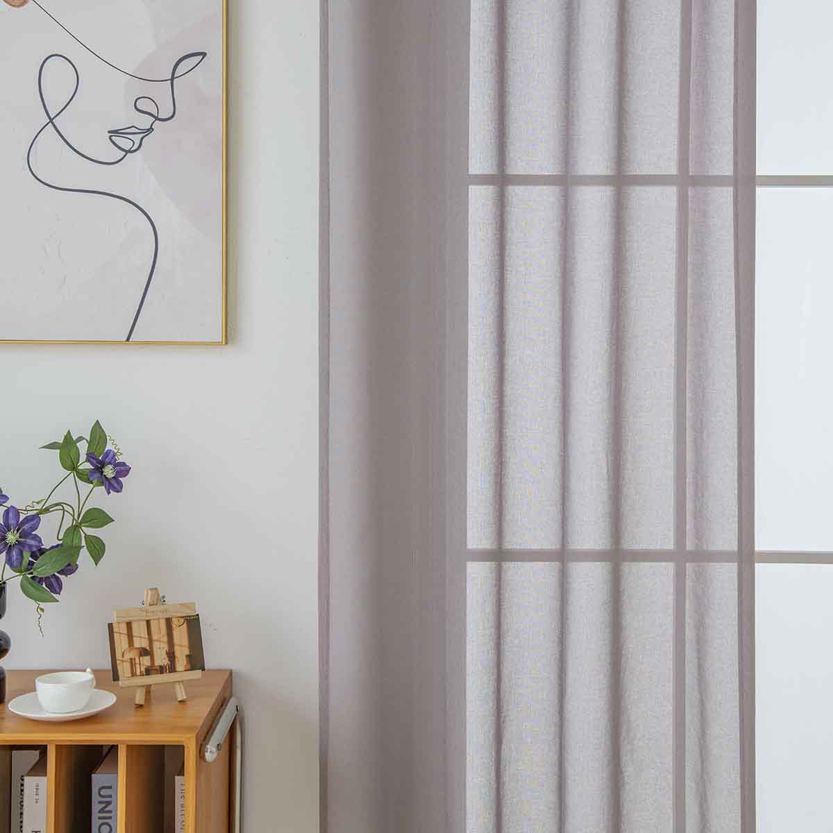 Ύφασμα Κουρτίνας με το Μέτρο Γάζα Sharp Art 8448 Φ300 Αμέθυστος