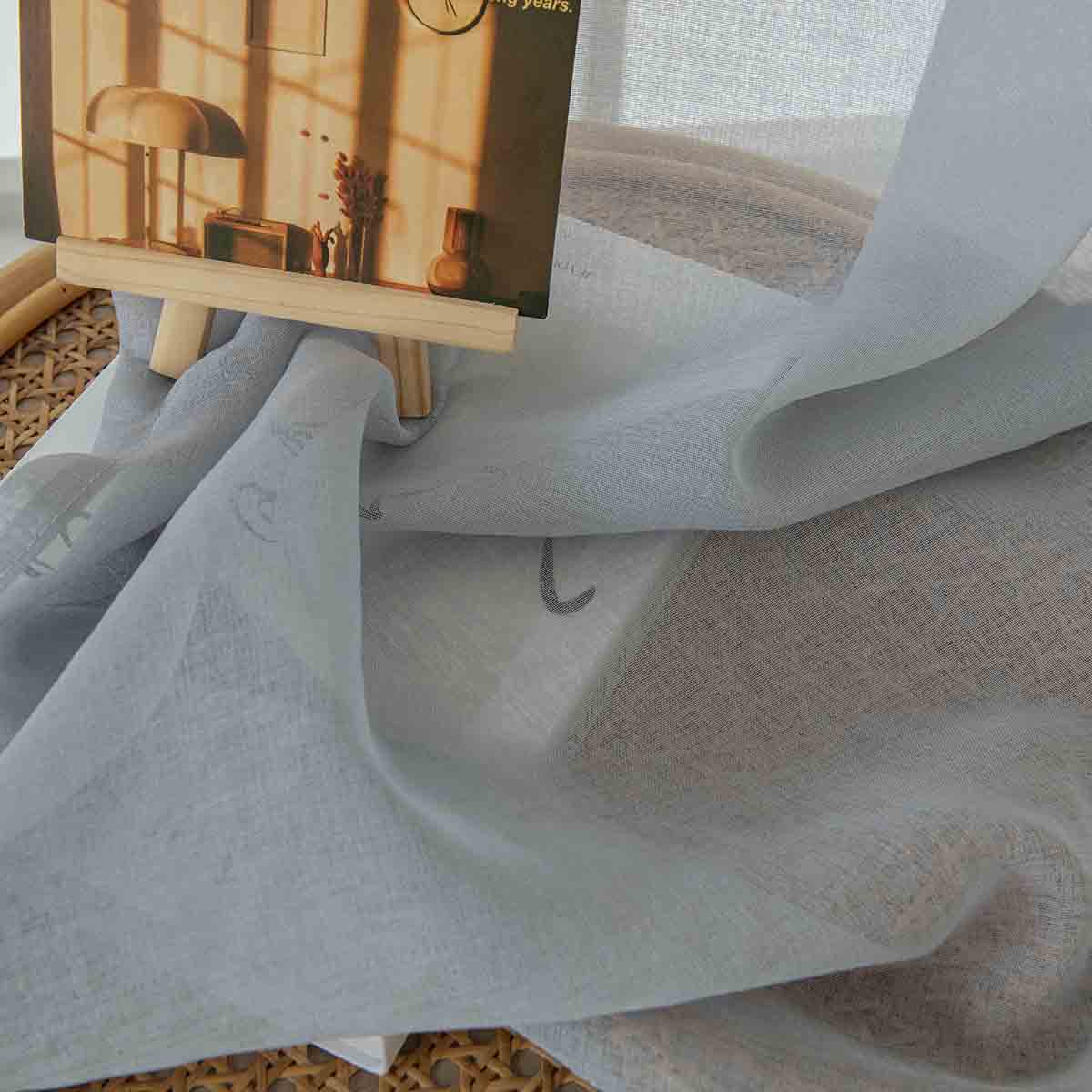 Ύφασμα Κουρτίνας με το Μέτρο Γάζα Sharp Art 8448 Φ300 Γκρι