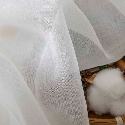 Ύφασμα Κουρτίνας με το Μέτρο Γάζα Sharp Art 8448 Φ300 Εκρού