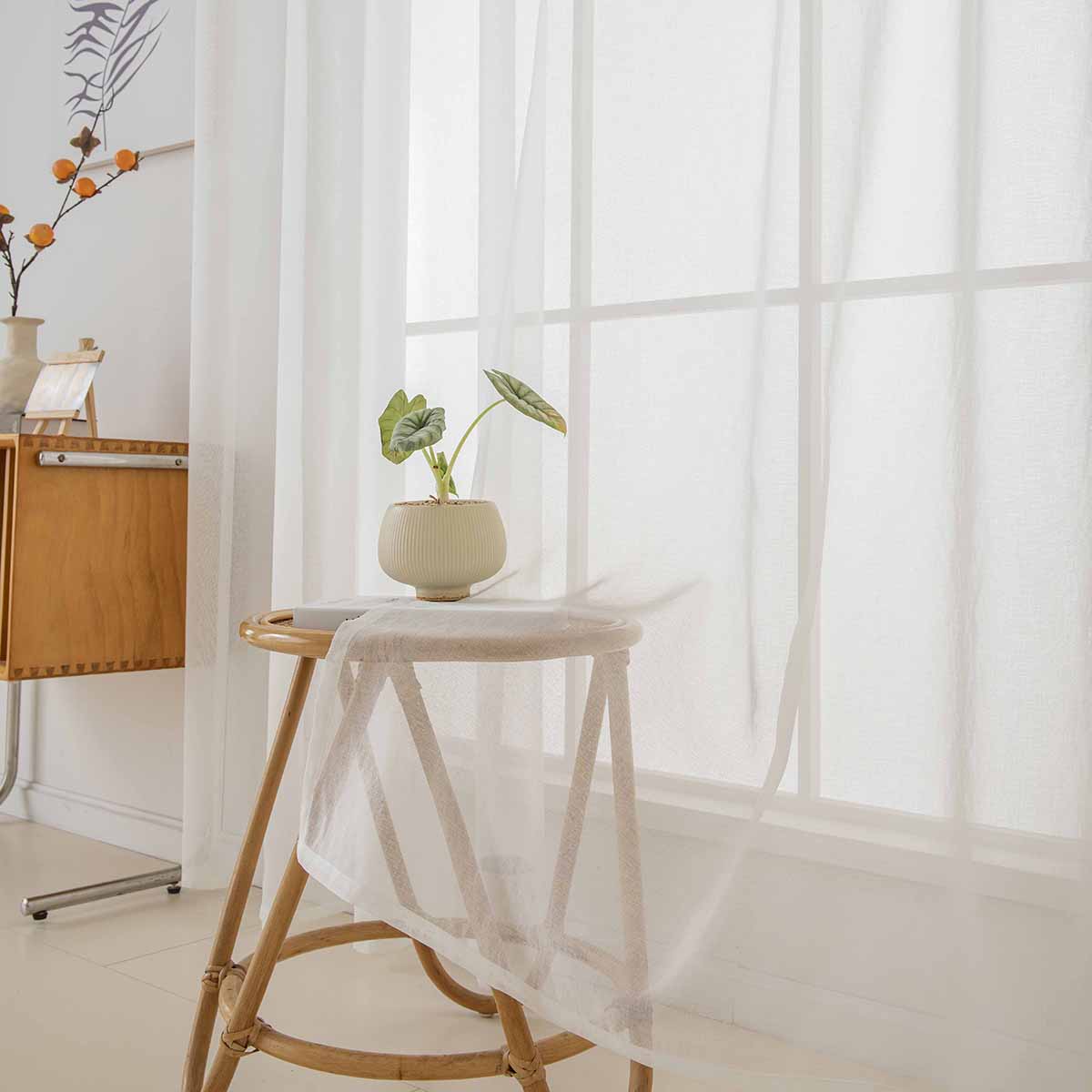 Ύφασμα Κουρτίνας με το Μέτρο Γάζα Sharp Art 8448 Φ300 Εκρού