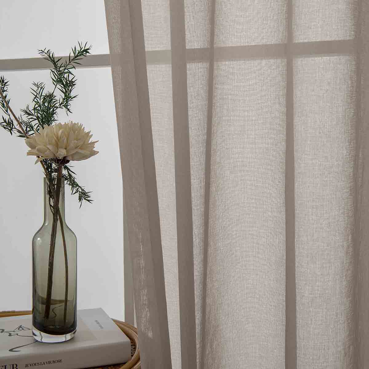 Ύφασμα Κουρτίνας με το Μέτρο Γάζα Sharp Art 8448 Φ300 Άμμου