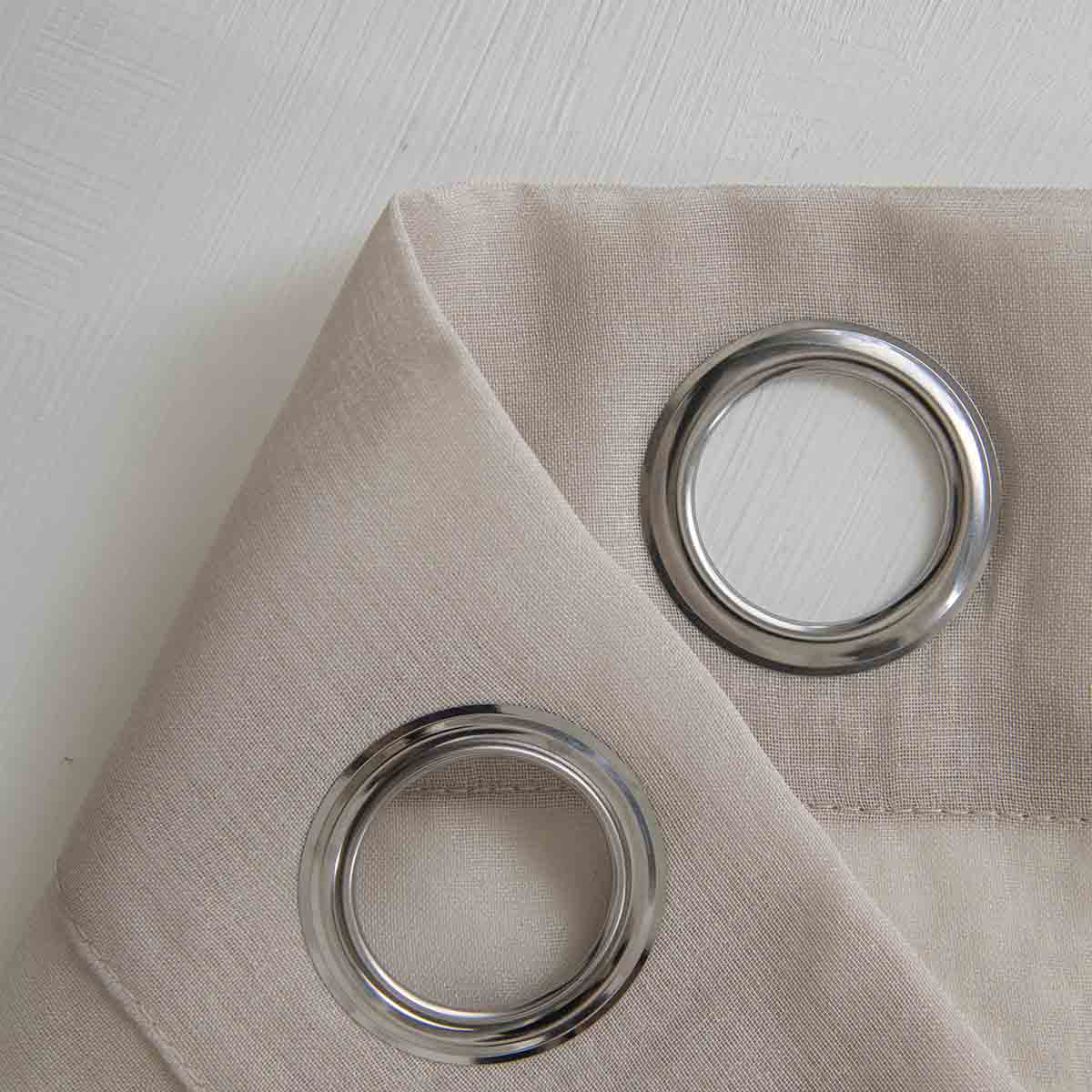 Κουρτίνα Γάζα Μονόχρωμη με 8 Μεταλλικούς Κρίκους Sharp Art 8448 140x270εκ Άμμου