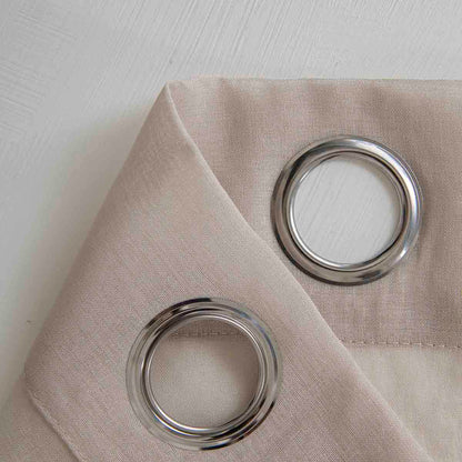 Κουρτίνα Γάζα Μονόχρωμη με 8 Μεταλλικούς Κρίκους Sharp Art 8448 140x270εκ Άμμου