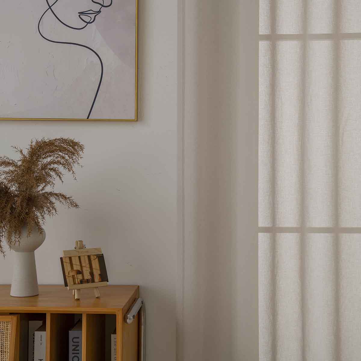 Ύφασμα Κουρτίνας με το Μέτρο Γάζα Sharp Art 8448 Φ300 Άμμου