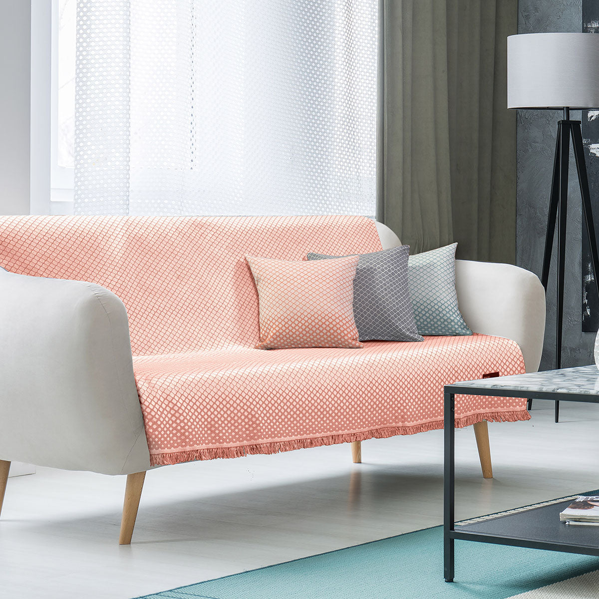 Ριχτάρι Μονοθέσιο Art 8456 180x170εκ Κοραλί