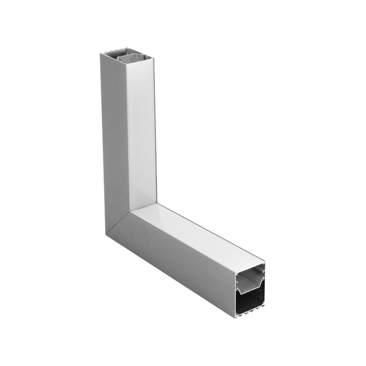 ALP-CORNER-IN90 BRIGHTRAIL 61782 Επιφανειακό / Κρεμαστό Προφίλ Αλουμινίου Γωνία με Λευκό Γαλακτερό Πατητό Κάλυμμα για Ταινίες LED IP20 - Γκρι Ανθρακί Ματ - Μ30 x Π5 x Υ7.5cm