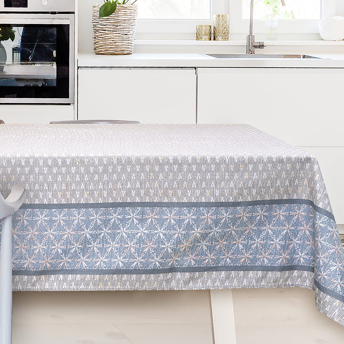 Τραπεζομάντηλο Mint Art 8487 Εμπριμέ 140x140εκ