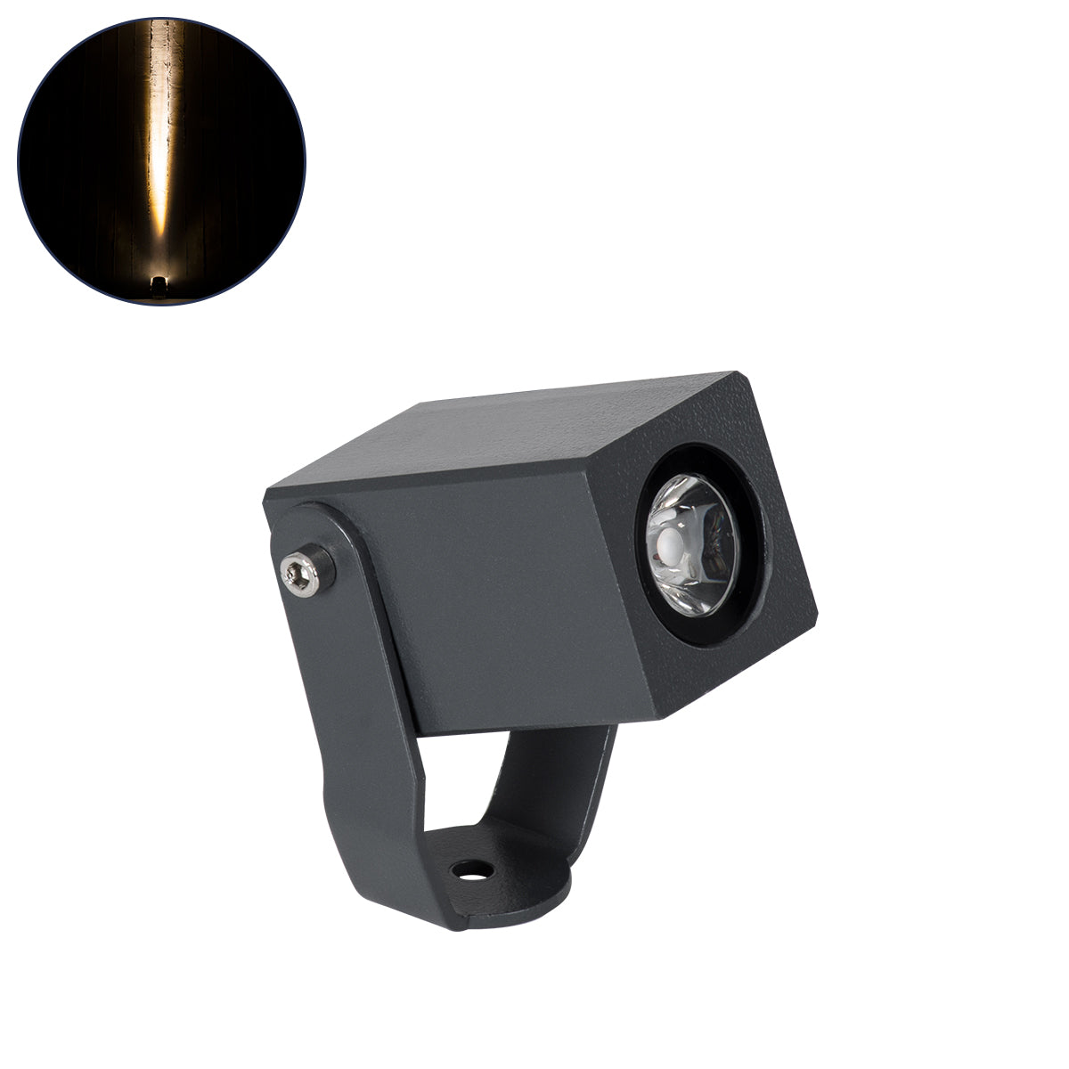 TREELIGHT-TREEMARO 90472 Σποτ Φωτισμού για Φυτά - Δέντρα LED 3W 330lm 8° DC 24V Αδιάβροχο IP65 Θερμό Λευκό 2700K Dimmable - Γκρι Ανθρακί - Μ3.5 x Π6.4 x Υ10