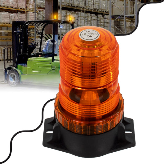 85195 PRO Series Φάρος Ασφαλείας για Περονοφόρα - Κλαρκ - Αυτοκίνητα & Φορτηγά STROBE LED SMD 5730 40W DC 10-110V Αδιάβροχος IP65 Πορτοκαλί