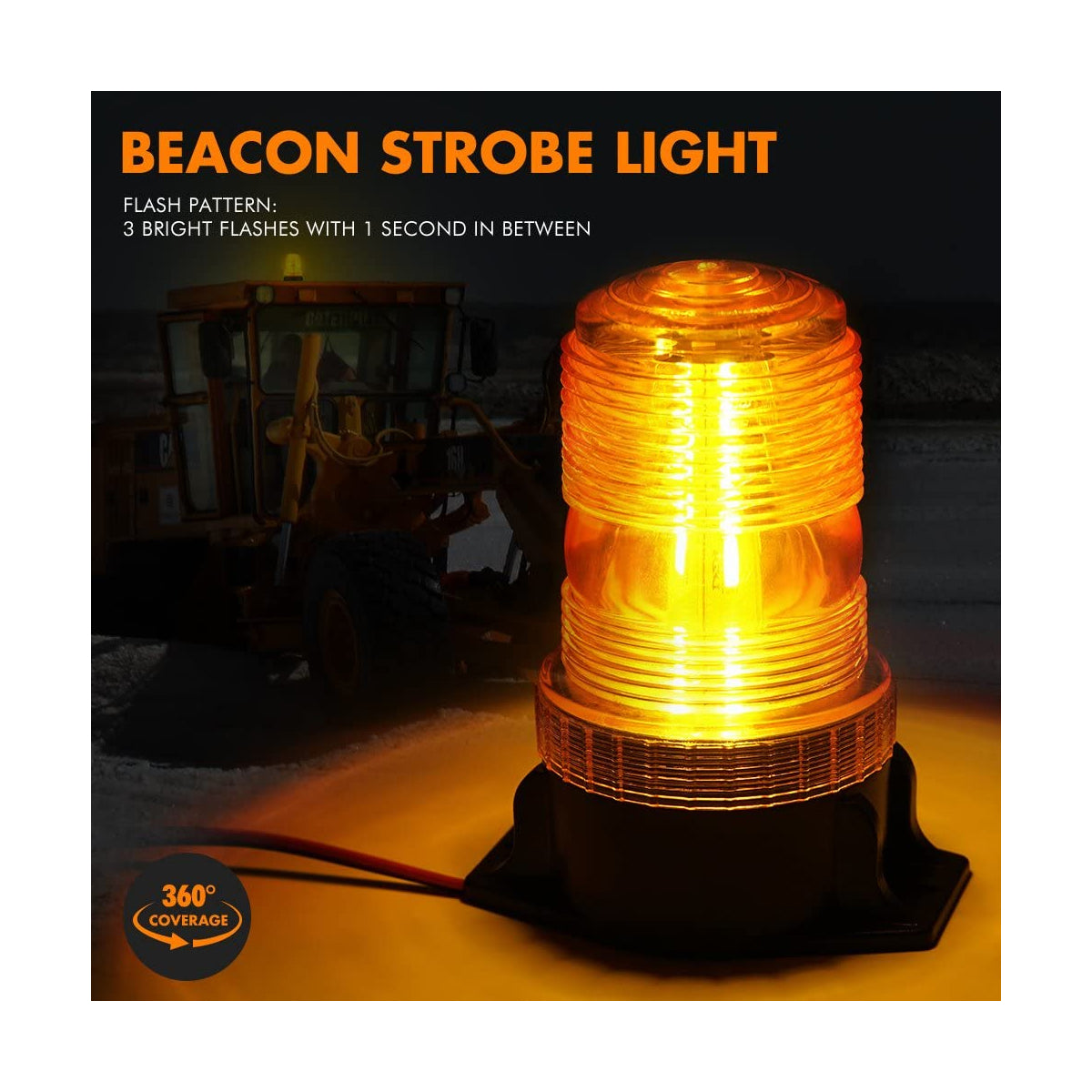 85195 PRO Series Φάρος Ασφαλείας για Περονοφόρα - Κλαρκ - Αυτοκίνητα & Φορτηγά STROBE LED SMD 5730 40W DC 10-110V Αδιάβροχος IP65 Πορτοκαλί