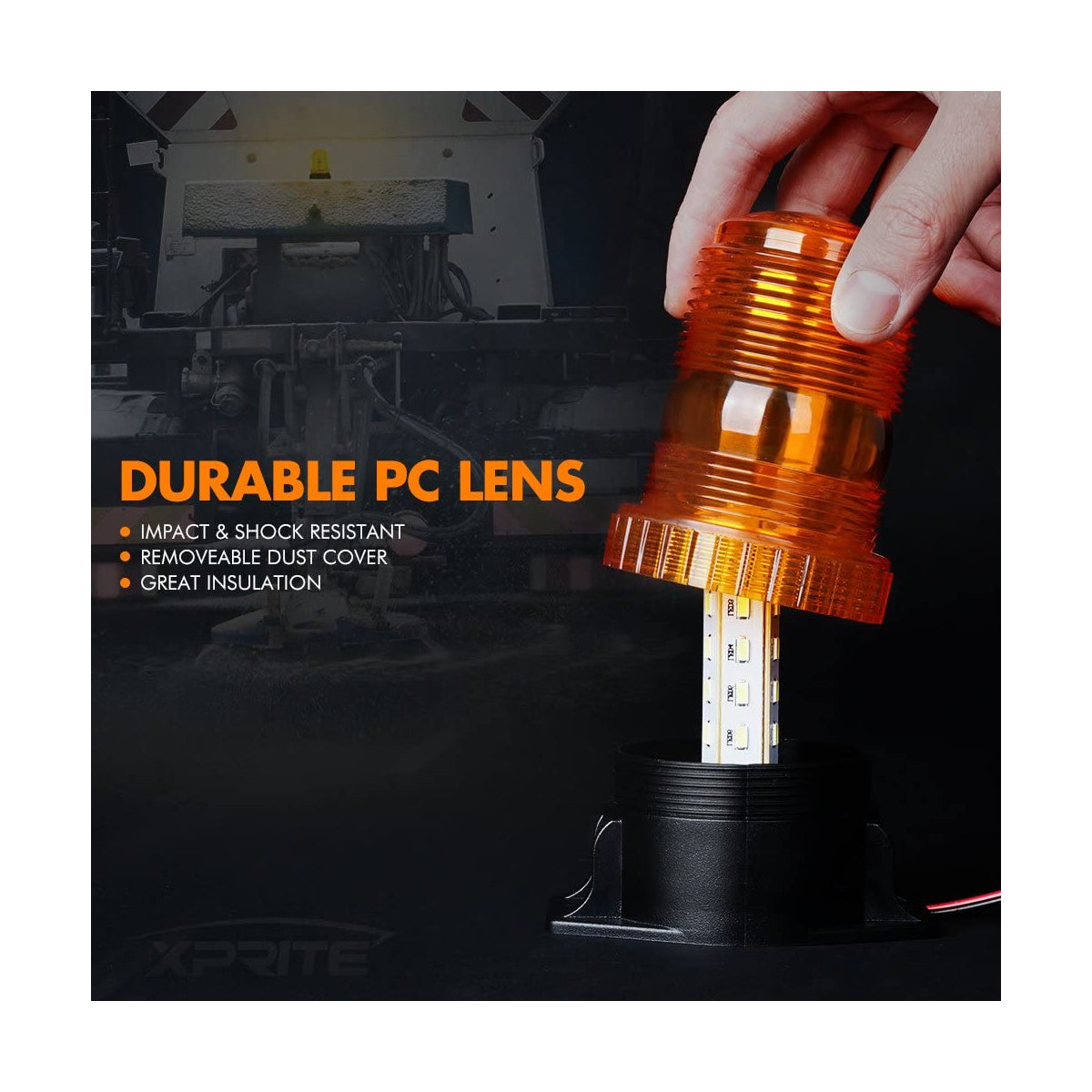 85195 PRO Series Φάρος Ασφαλείας για Περονοφόρα - Κλαρκ - Αυτοκίνητα & Φορτηγά STROBE LED SMD 5730 40W DC 10-110V Αδιάβροχος IP65 Πορτοκαλί