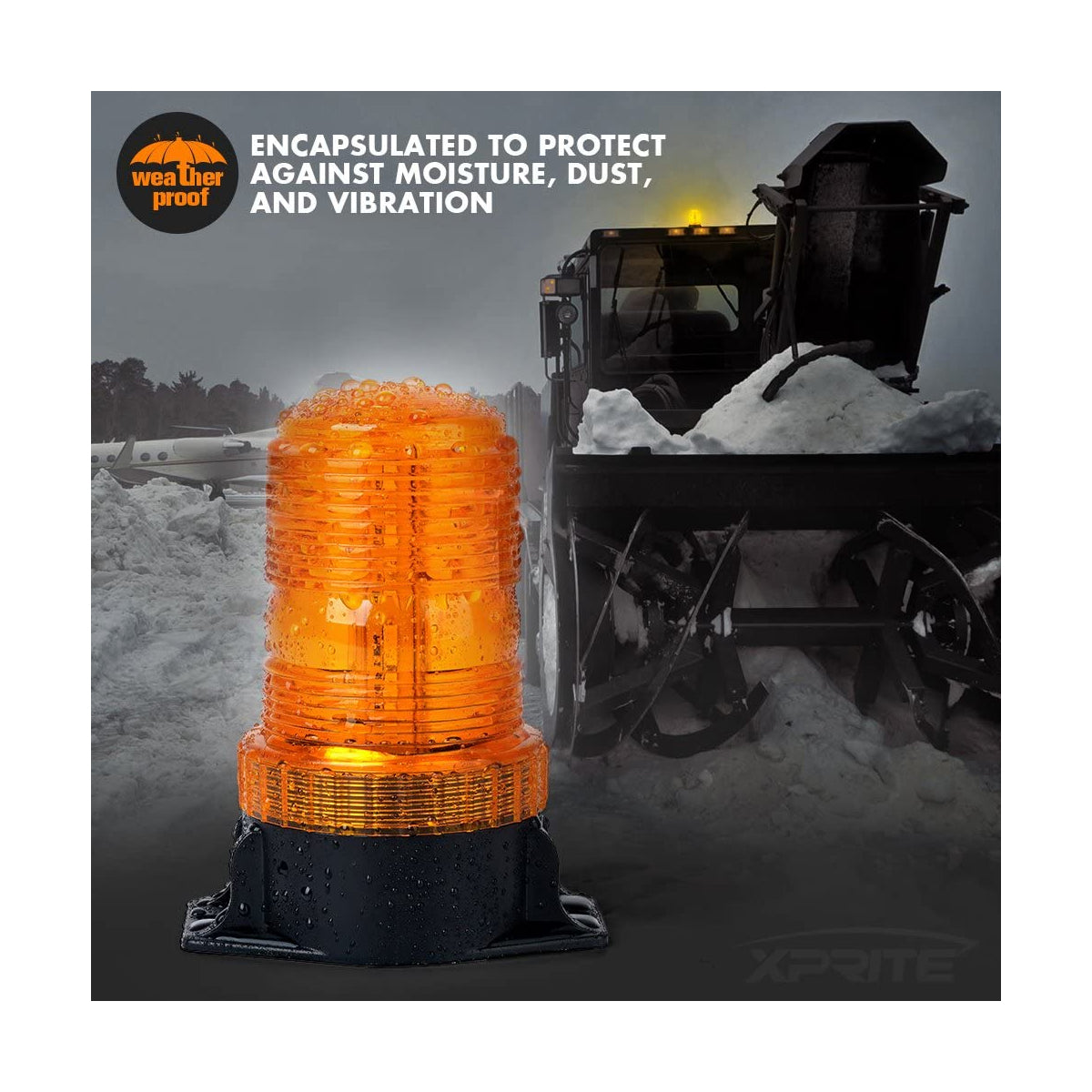 85195 PRO Series Φάρος Ασφαλείας για Περονοφόρα - Κλαρκ - Αυτοκίνητα & Φορτηγά STROBE LED SMD 5730 40W DC 10-110V Αδιάβροχος IP65 Πορτοκαλί