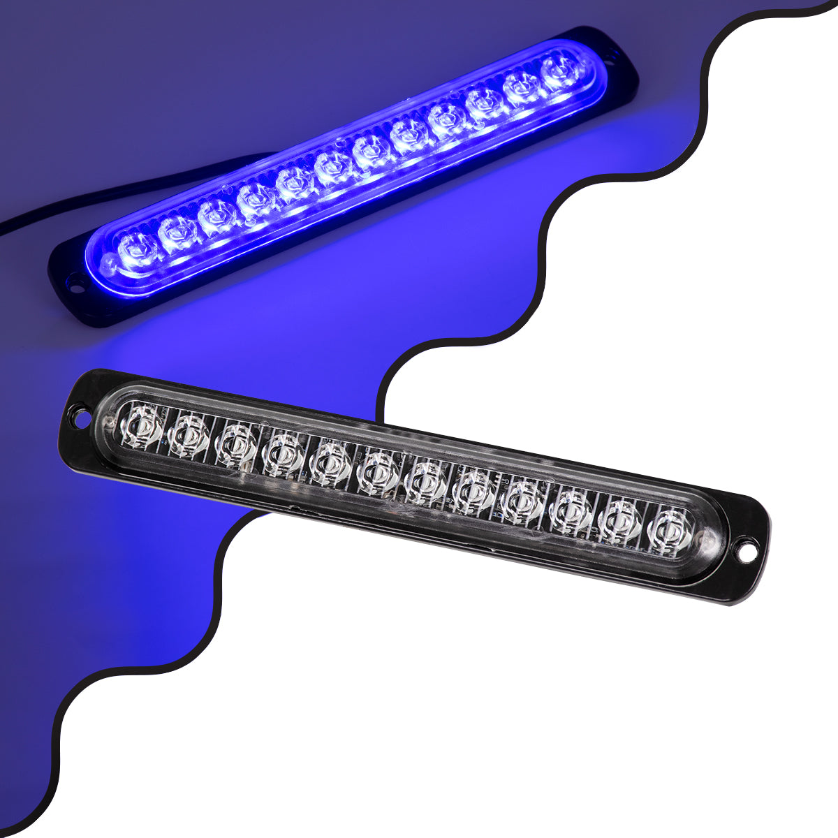 85268 PRO Series Μπάρα Σήμανσης Οχήματος Αστυνομίας για Αυτοκίνητα & Φορτηγά 10 Προγραμμάτων Φωτισμού STROBE LED SMD 3030 15W DC 12-24V Αδιάβροχη IP65 Μπλε
