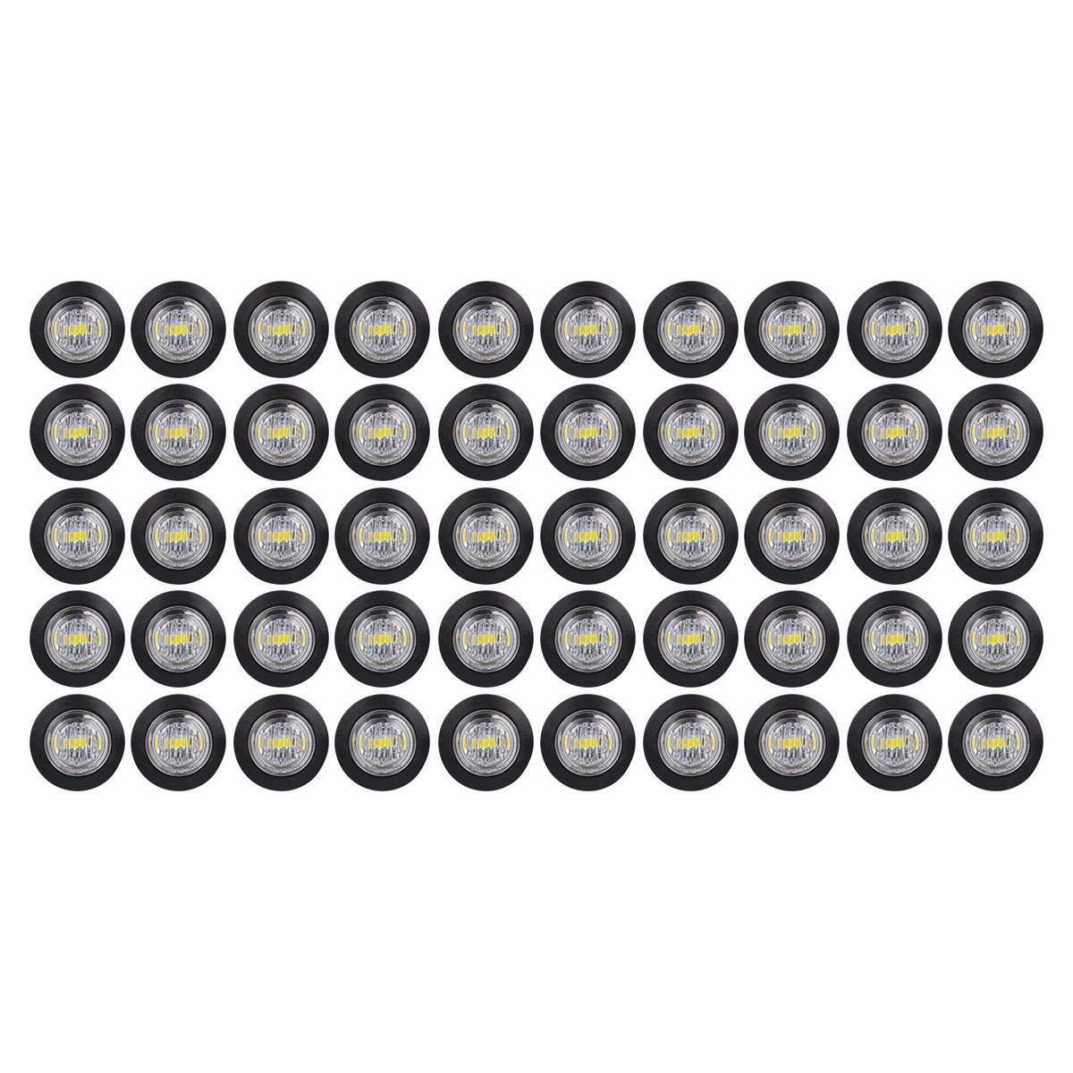 85307 Πακέτο 50 Τεμάχια Φώτα Όγκου για Φορτηγά BULLET PIN LED SMD 5730 1W / Τεμ. 100lm DC 24V Αδιάβροχα IP65 Ψυχρό Λευκό 6000K