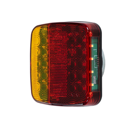 85339 Ζευγάρι Ασύρματα Επαναφορτιζόμενα Φανάρια για Τρέιλερ LED 150W με Μαγνήτη & Επαναφορτιζόμενη Μπαταρία 2000mAh - Ασύρματος Πομπός & Δέκτης RF 2.4Ghz - Κόκκινο - Πορτοκαλί - Λευκό - Αδιάβροχα IP65 - Μ11 x Π11 x Υ5cm