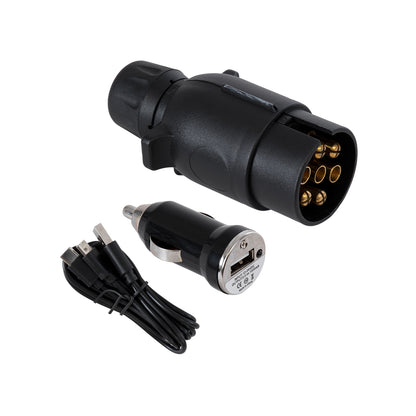 85339 Ζευγάρι Ασύρματα Επαναφορτιζόμενα Φανάρια για Τρέιλερ LED 150W με Μαγνήτη & Επαναφορτιζόμενη Μπαταρία 2000mAh - Ασύρματος Πομπός & Δέκτης RF 2.4Ghz - Κόκκινο - Πορτοκαλί - Λευκό - Αδιάβροχα IP65 - Μ11 x Π11 x Υ5cm