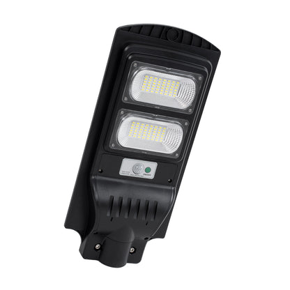 STREETB 85342 Φωτιστικό Δρόμου LED 60W 3000lm 120° DC 5V με Ενσωματωμένο Φωτοβολταϊκό Panel 6V 9W & Επαναφορτιζόμενη Μπαταρία Li-ion 3.2V 9000mAh με Αισθητήρα Κίνησης-Ημέρας-Νύχτας Αδιάβροχο IP65 Ψυχρό Λευκό 6000K - Μαύρο - Μ22 x Π50 x Υ6