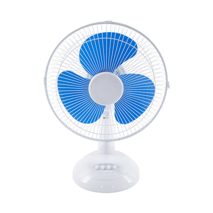 SOLARI-FAN 85353 Solar Fan Αυτόνομος Ηλιακός Επιτραπέζιος Ανεμιστήρας 25W 2 Λειτουργιών Ρεύματος με AC 220-240V ή με Φωτοβολταϊκό Panel 9V 12W & Επαναφορτιζόμενη Μπαταρία Li-ion 7.4V 4400mAh - 3 Ταχύτητες - IP20 - Μ24 x Π36 x Υ49cm - Λευκό & Μπλε