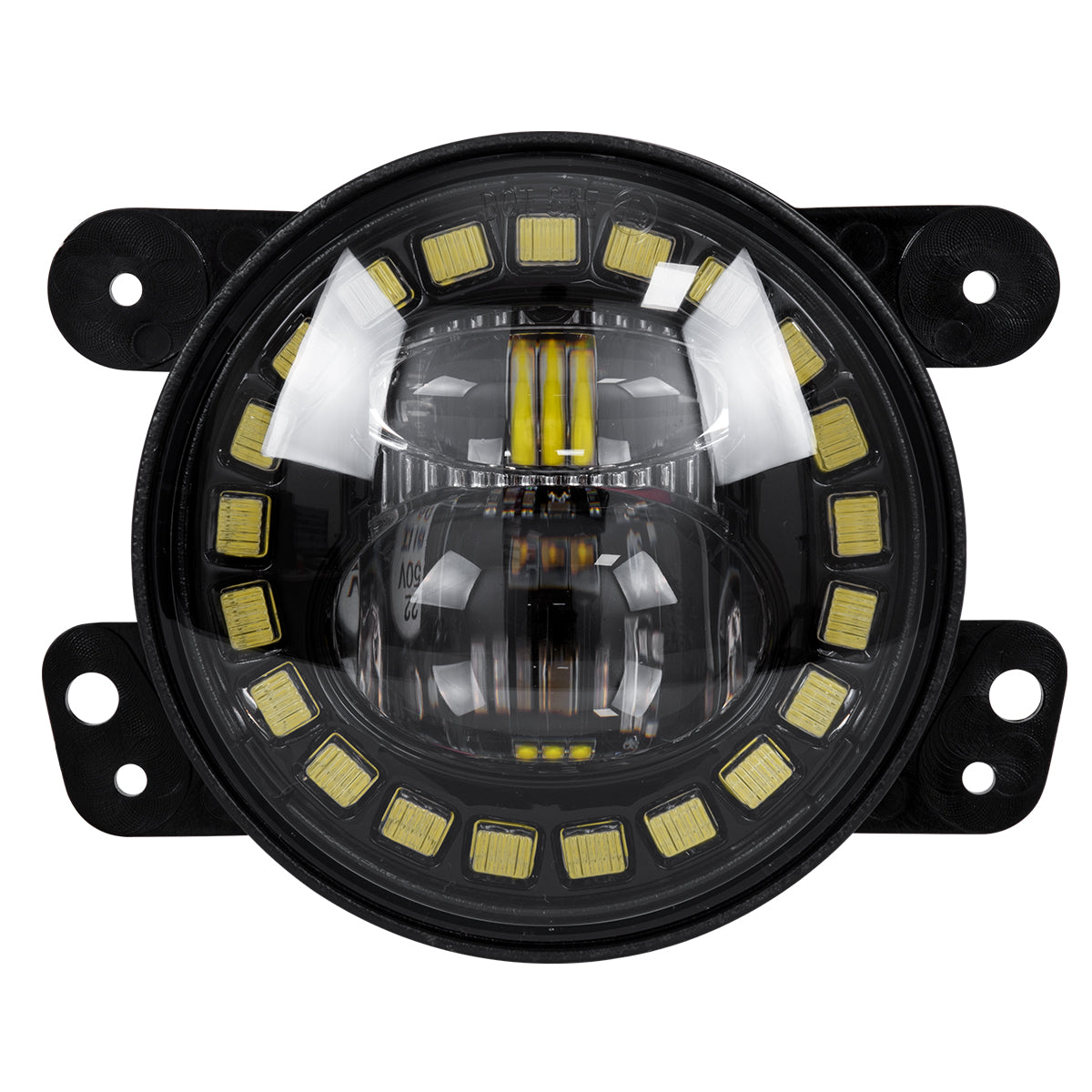 85418 Σετ 2 x Προβολείς Ομίχλης JEEP WRANGLER - MERCEDES BENZ G CLASS - LAND ROVER DEFENDER - HAMMER H1-H2 - 4'' Ιντσών με Ring Light DRL LED CREE CXB COB 100W 7500lm DC 12V Αδιάβροχοι IP66 Ψυχρό Λευκό 6000K
