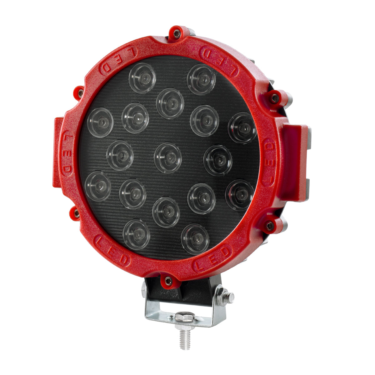 85422 Vehicle & Forklift Work Lights - Φώτα Εργασίας για Οχήματα Περονοφόρα - Κλάρκ LED 45W DC 9-80V Αδιάβροχο IP67 Μαύρο Κόκκινο Μ20 x Π18 x Υ5