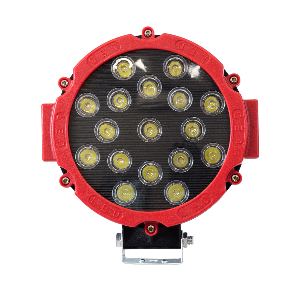 85422 Vehicle & Forklift Work Lights - Φώτα Εργασίας για Οχήματα Περονοφόρα - Κλάρκ LED 45W DC 9-80V Αδιάβροχο IP67 Μαύρο Κόκκινο Μ20 x Π18 x Υ5cm