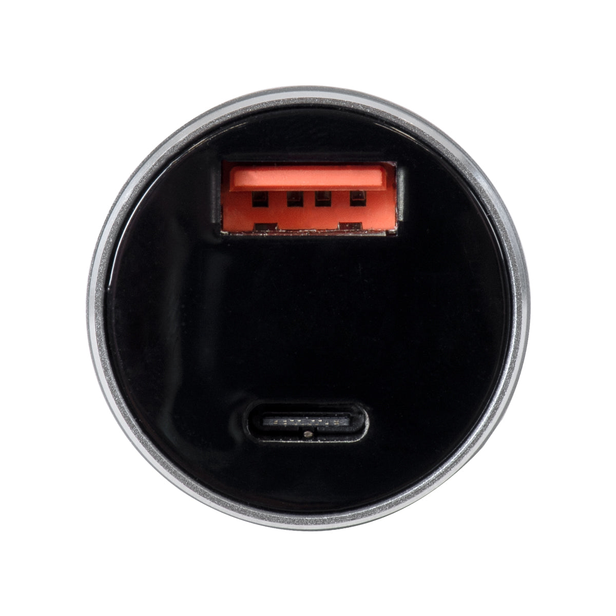 85434 Φορτιστής Αναπτήρα Αυτοκινήτου Γρήγορης Φόρτισης PD 36W 6A με 1 Θύρα USB και 1 Θύρα Type-C Ασημί Νίκελ