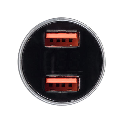 85435 Φορτιστής Αναπτήρα Αυτοκινήτου Γρήγορης Φόρτισης PD 36W 6A με 2 Θύρες USB Ασημί Νίκελ