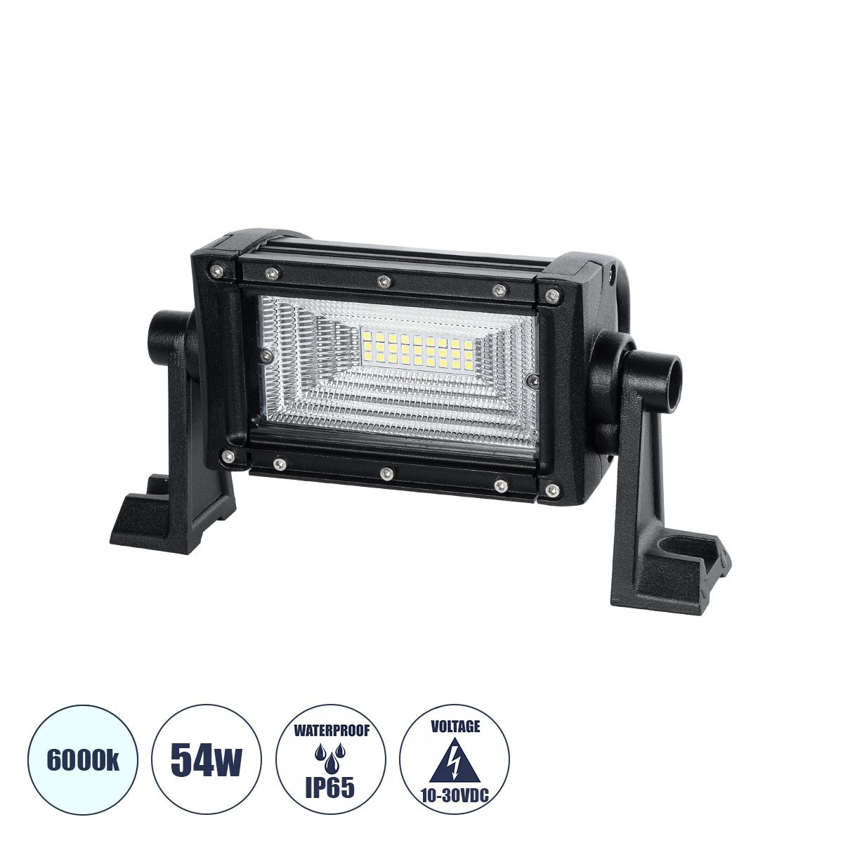 85480 Μπάρα LED Pencil Beam 7D 2835 SMD 54W 10-30V για Αυτοκίνητα & Φορτηγά LED CREE XBD 6480lm 15° DC 10-30V Αδιάβροχη IP65 Ψυχρό Λευκό 6000K - Μ22 x Π10 x Υ11