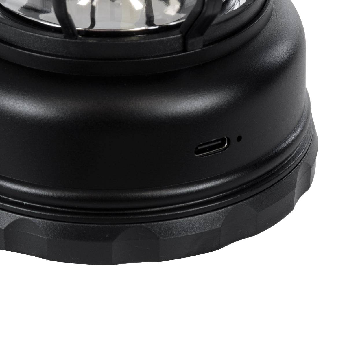 85692 Αυτόνομο Επαναφορτιζόμενο Φανάρι Camping LED 5W USB 2.0 με Επαναφορτιζόμενη Μπαταρία 1 x 18650 2000mAh Li-ion - IP20 - Dimmable - Μαύρο με Διάφανο Γυαλί - Θερμό Λευκό 3000K Φ12 x Υ17cm