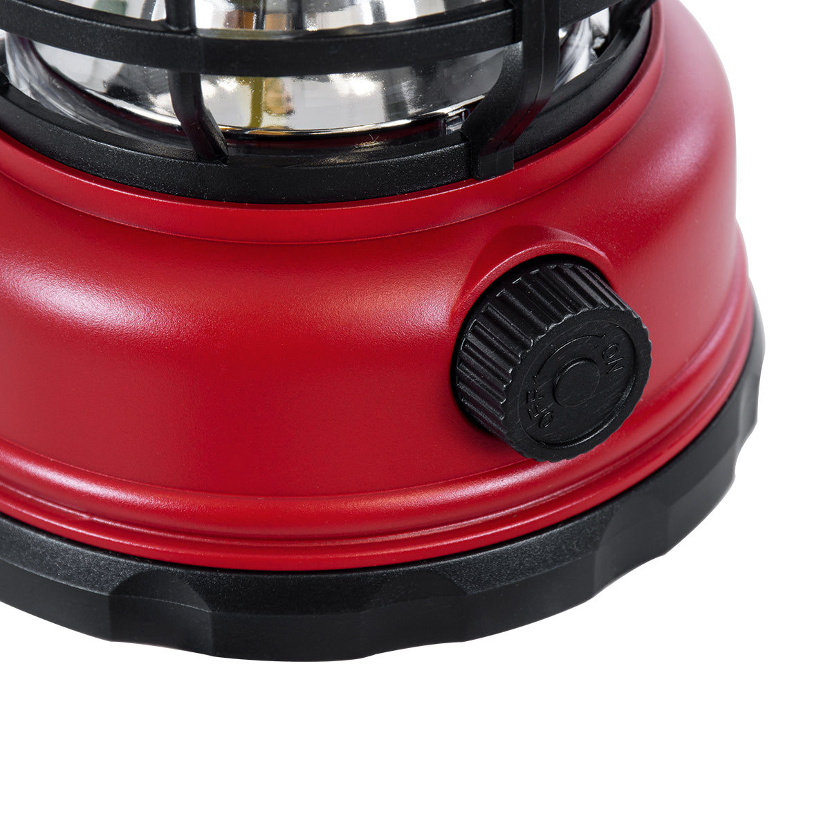 85694 Αυτόνομο Επαναφορτιζόμενο Φανάρι Camping LED 5W USB 2.0 με Επαναφορτιζόμενη Μπαταρία 1 x 18650 2000mAh Li-ion - IP20 - Dimmable - Κόκκινο με Διάφανο Γυαλί - Θερμό Λευκό 3000K Φ12 x Υ17cm