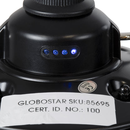 85695 Αυτόνομο Φανάρι Camping LED 4W USB 2.0 με Επαναφορτιζόμενη Μπαταρία 1 x 18650 2000mAh Li-ion Power Bank IP20 Dimmable Μαύρο με Διάφανο Γυαλί CCT Εναλλαγή Φωτισμού μέσω On/Off All In One Ψυχρό 6000K+Φυσικό 4500K+Θερμό 2700K Φ13.5 x Υ17.5cm