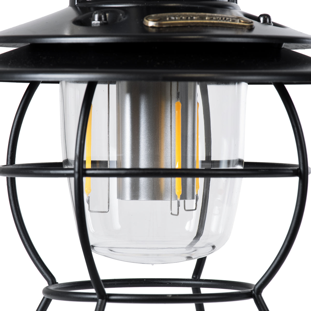 85695 Αυτόνομο Φανάρι Camping LED 4W USB 2.0 με Επαναφορτιζόμενη Μπαταρία 1 x 18650 2000mAh Li-ion Power Bank IP20 Dimmable Μαύρο με Διάφανο Γυαλί CCT Εναλλαγή Φωτισμού μέσω On/Off All In One Ψυχρό 6000K+Φυσικό 4500K+Θερμό 2700K Φ13.5 x Υ17.5cm