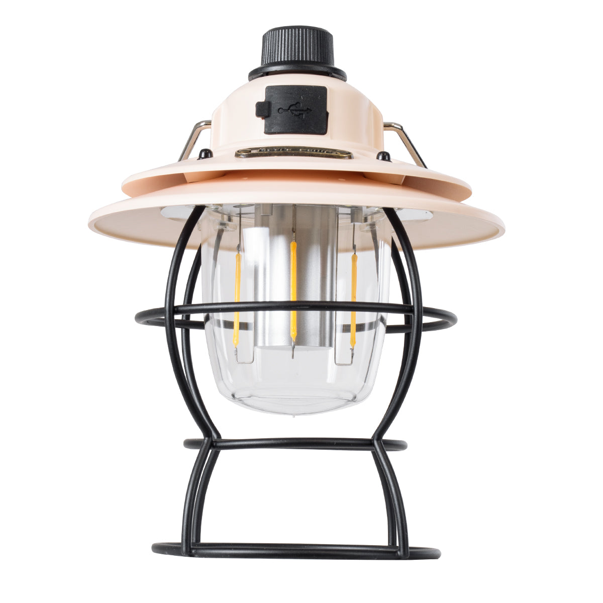 85696 Αυτόνομο Φανάρι Camping LED 4W USB 2.0 με Επαναφορτιζόμενη Μπαταρία 1 x 18650 2000mAh Li-ion Power Bank IP20 Dimmable Ροζ με Διάφανο Γυαλί CCT Εναλλαγή Φωτισμού μέσω On/Off All In One Ψυχρό 6000K+Φυσικό 4500K+Θερμό 2700K Φ13.5 x Υ17.5cm