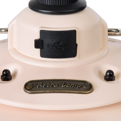 85696 Αυτόνομο Φανάρι Camping LED 4W USB 2.0 με Επαναφορτιζόμενη Μπαταρία 1 x 18650 2000mAh Li-ion Power Bank IP20 Dimmable Ροζ με Διάφανο Γυαλί CCT Εναλλαγή Φωτισμού μέσω On/Off All In One Ψυχρό 6000K+Φυσικό 4500K+Θερμό 2700K Φ13.5 x Υ17.5cm