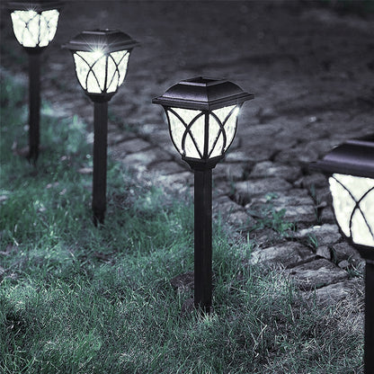 85703 ΣΕΤ 6 Τεμαχίων Αυτόνομα Ηλιακά Φωτιστικά LED SMD 1W 100lm με Ενσωματωμένη Μπαταρία 600mAh - Φωτοβολταϊκό Πάνελ με Αισθητήρα Ημέρας-Νύχτας Αδιάβροχο IP65 Φανάρι Κήπου Τετράγωνο Λευκό Λευκό 6000K