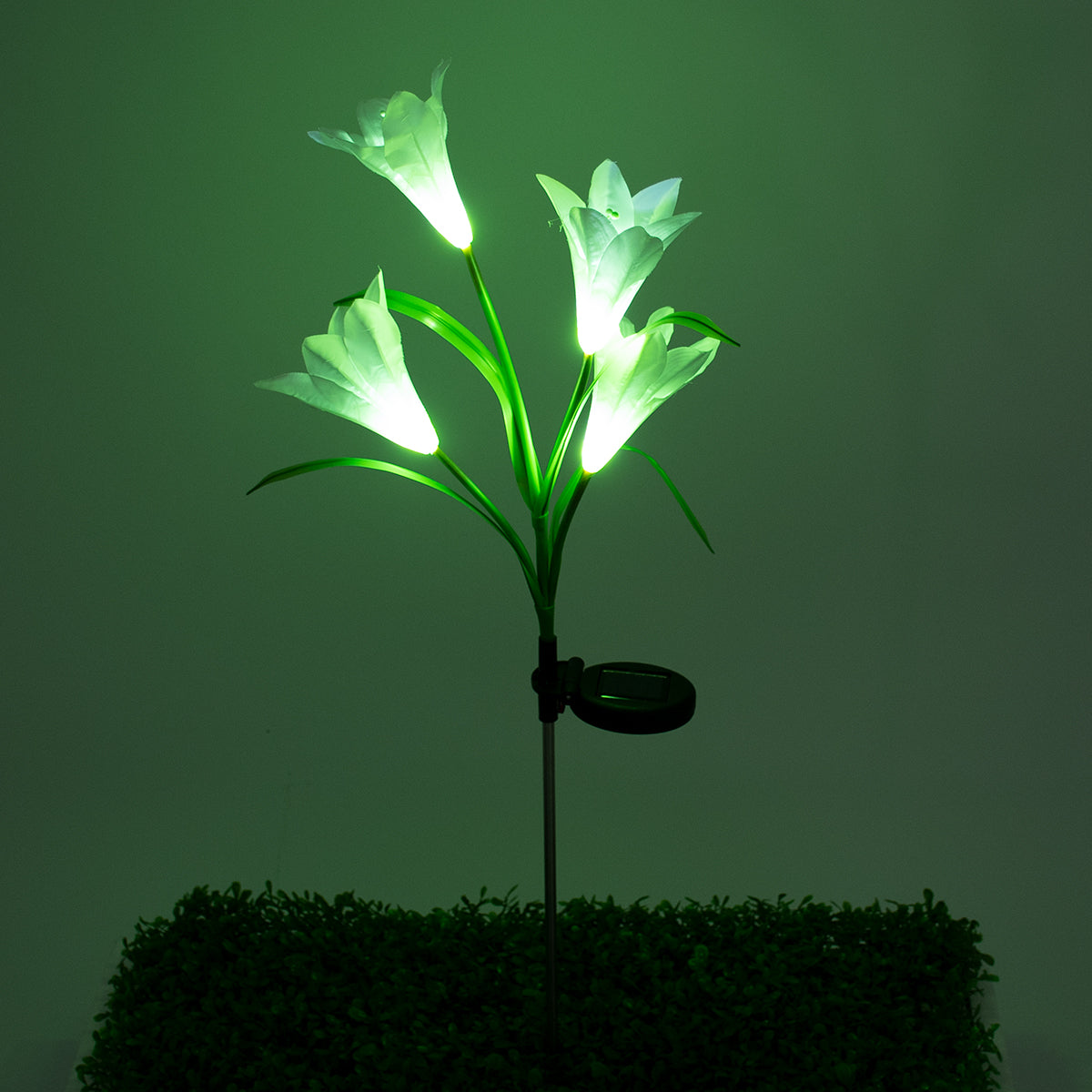 85706 Αυτόνομο Ηλιακό Φωτιστικό Λουλούδι LED SMD 1W 100lm με Ενσωματωμένη Μπαταρία 600mAh - Φωτοβολταϊκό Πάνελ με Αισθητήρα Ημέρας-Νύχτας Αδιάβροχο IP65 Garden Lily Flower Ψυχρό Λευκό 6000K - ΣΕΤ 2 Τεμάχια