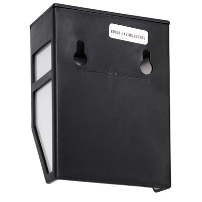 85707 ΣΕΤ 4 Τεμαχίων Αυτόνομα Ηλιακά Φωτιστικά Τοίχου Μαύρα-Λευκά LED SMD 1W 100lm με Ενσωματωμένη Μπαταρία 600mAh - Φωτοβολταϊκό Πάνελ με Αισθητήρα Ημέρας-Νύχτας Αδιάβροχα IP65 Θερμό Λευκό 3000K