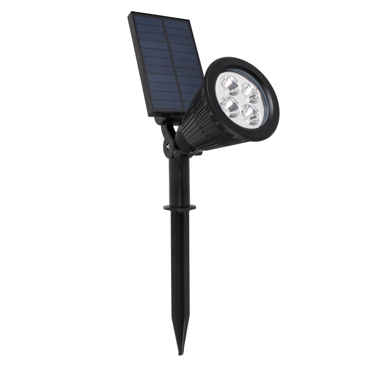 85710 Μαύρο Προβολάκι Σποτ Κήπου Πλαστικό Καρφωτό LED HIGH POWER 8W 800lm με Ενσωματωμένη Μπαταρία 2200mAh - Φωτοβολταϊκό Πάνελ με Αισθητήρα Ημέρας-Νύχτας Αδιάβροχo IP67 Ψυχρό Λευκό 6000K