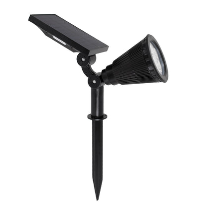 85710 Μαύρο Προβολάκι Σποτ Κήπου Πλαστικό Καρφωτό LED HIGH POWER 8W 800lm με Ενσωματωμένη Μπαταρία 2200mAh - Φωτοβολταϊκό Πάνελ με Αισθητήρα Ημέρας-Νύχτας Αδιάβροχo IP67 Ψυχρό Λευκό 6000K