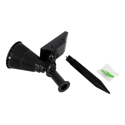 85710 Μαύρο Προβολάκι Σποτ Κήπου Πλαστικό Καρφωτό LED HIGH POWER 8W 800lm με Ενσωματωμένη Μπαταρία 2200mAh - Φωτοβολταϊκό Πάνελ με Αισθητήρα Ημέρας-Νύχτας Αδιάβροχo IP67 Ψυχρό Λευκό 6000K