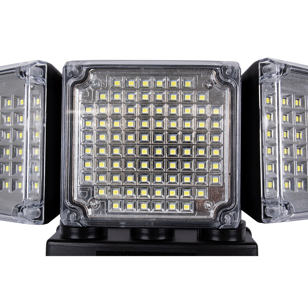 85711 Αυτόνομος Ηλιακός Προβολέας με Τρεις Περιστρεφόμενες Κεφαλές LED SMD 2835 50W 2500lm με Ενσωματωμένη Μπαταρία 3400mAh - Φωτοβολταϊκό Πάνελ με Αισθητήρα Ημέρας-Νύχτας - PIR Αισθητήρα Κίνησης Αδιάβροχο IP65 Ψυχρό Λευκό 6000K