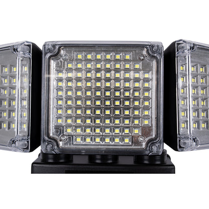 85711 Αυτόνομος Ηλιακός Προβολέας με Τρεις Περιστρεφόμενες Κεφαλές LED SMD 2835 50W 2500lm με Ενσωματωμένη Μπαταρία 3400mAh - Φωτοβολταϊκό Πάνελ με Αισθητήρα Ημέρας-Νύχτας - PIR Αισθητήρα Κίνησης Αδιάβροχο IP65 Ψυχρό Λευκό 6000K