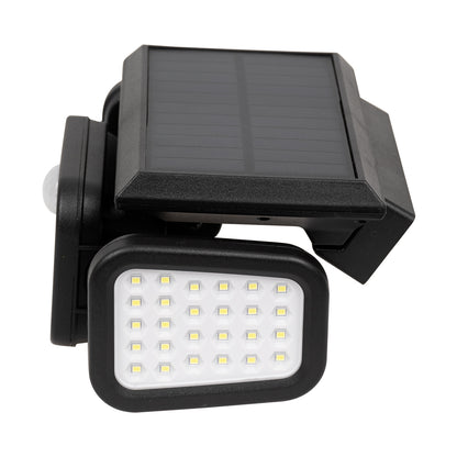 85713 Αυτόνομος Ηλιακός Προβολέας με Τρεις Περιστρεφόμενες Κεφαλές LED SMD 2835 40W 2000lm με Ενσωματωμένη Μπαταρία 2400mAh - Φωτοβολταϊκό Πάνελ με Αισθητήρα Ημέρας-Νύχτας - PIR Αισθητήρα Κίνησης Αδιάβροχο IP65 Ψυχρό Λευκό 6000K