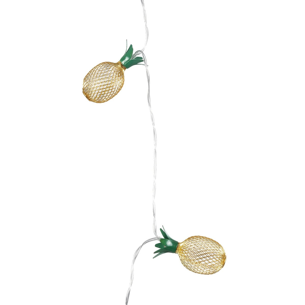 85806 Διακοσμητική Γιρλάντα Pineapple Lamp 2 Μέτρα με Διακόπτη On/Off - 10 LED 1W με Μπαταρίες 2xAA & Διάφανο Καλώδιο IP44 Θερμό Λευκό 3000K Μ2m