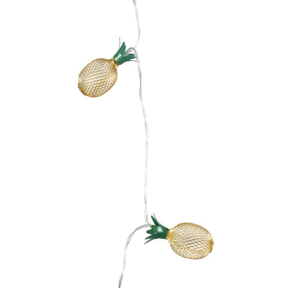 85806 Διακοσμητική Γιρλάντα Pineapple Lamp 2 Μέτρα με Διακόπτη On/Off - 10 LED 1W με Μπαταρίες 2xAA & Διάφανο Καλώδιο IP44 Θερμό Λευκό 3000K Μ2m