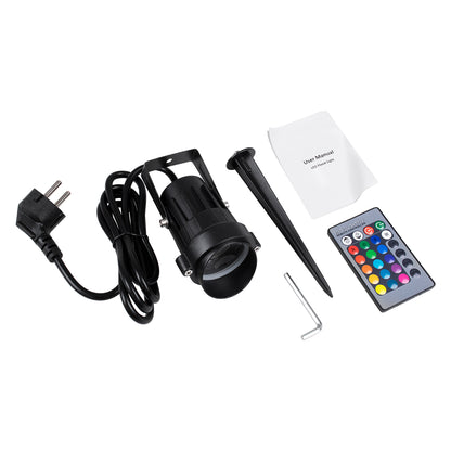 85814 Προβολάκι Κήπου Καρφωτό - Δαπέδου COB LED 10W 1000lm 35° AC 230V με Smart App & Ασύρματο Χειριστήριο IR Αδιάβροχο IP67 Πολύχρωμο RGB Dimmable