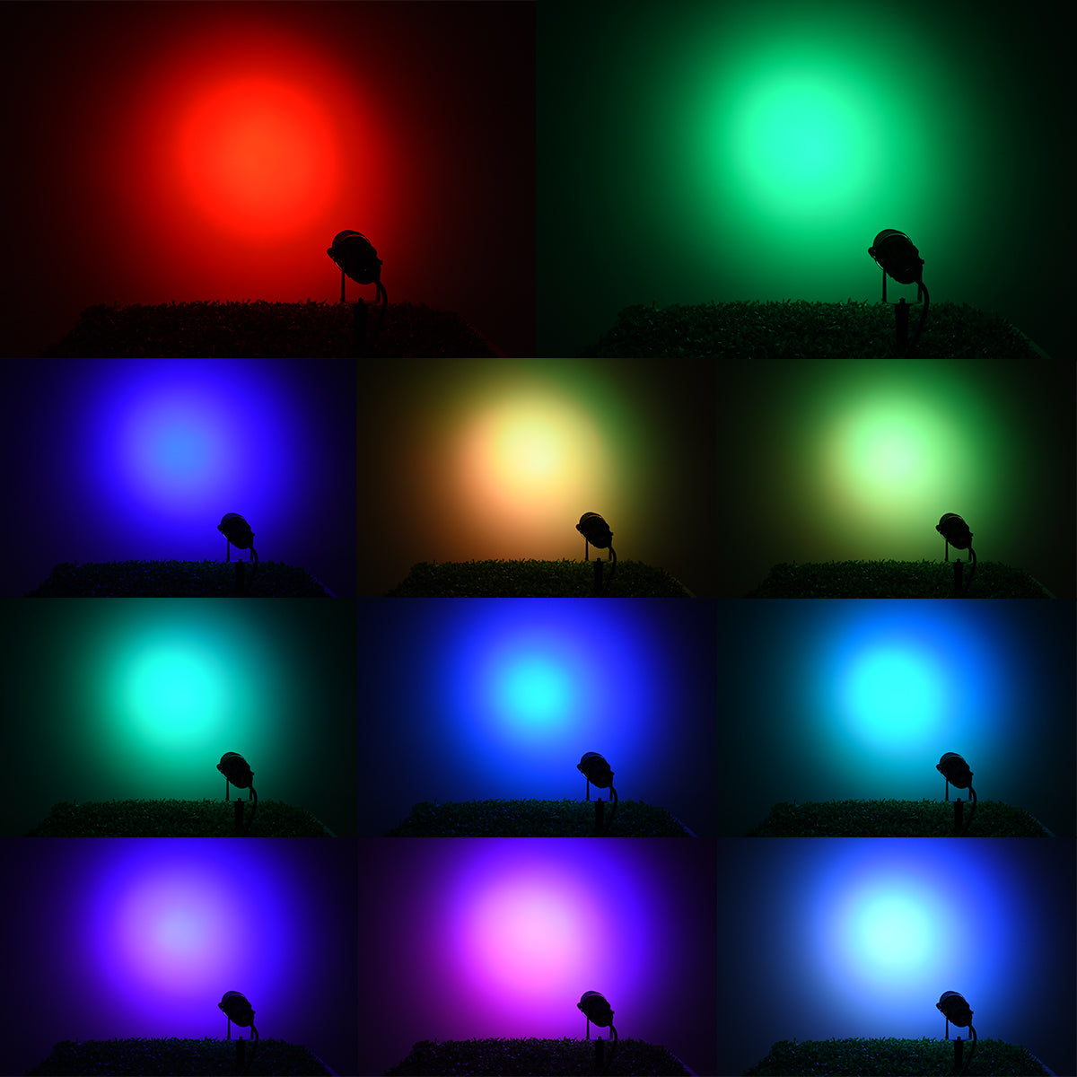 85814 Προβολάκι Κήπου Καρφωτό - Δαπέδου COB LED 10W 1000lm 35° AC 230V με Smart App & Ασύρματο Χειριστήριο IR Αδιάβροχο IP67 Πολύχρωμο RGB Dimmable