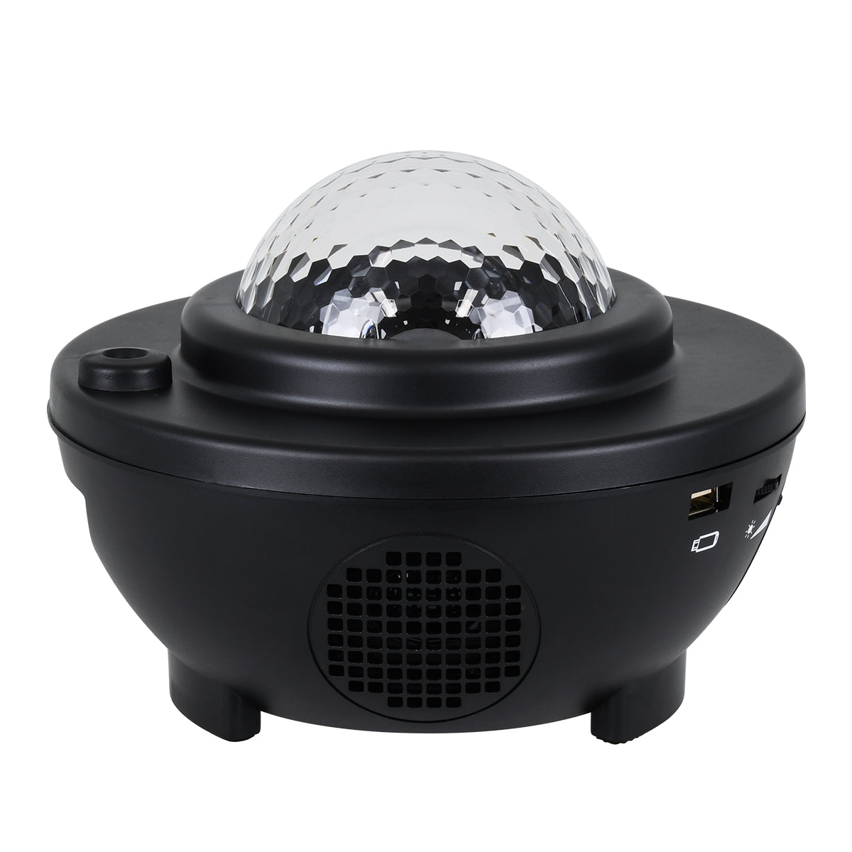 85817 Μαύρο Επιτραπέζιο Διακοσμητικό Φωτιστικό Ειδικών Εφέ NIGHT GALAXY WORLD 3D LED 10W DC 5V 2200mAh Επαναφορτιζόμενο με Bluetooth Speaker - Sound Activated - Καλώδιο Τροφοδοσίας USB και Ασύρματο Χειριστήριο RF 2.4Ghz Πολύχρωμo RGBW Dimmable