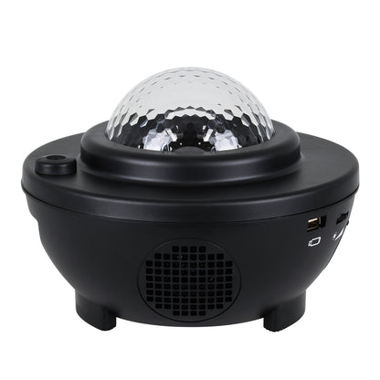 85817 Μαύρο Επιτραπέζιο Διακοσμητικό Φωτιστικό Ειδικών Εφέ NIGHT GALAXY WORLD 3D LED 10W DC 5V 2200mAh Επαναφορτιζόμενο με Bluetooth Speaker - Sound Activated - Καλώδιο Τροφοδοσίας USB και Ασύρματο Χειριστήριο RF 2.4Ghz Πολύχρωμo RGBW Dimmable